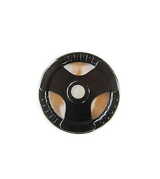 Обрезиненный диск чёрный 10кг со втулкой металлической диаметр  51мм